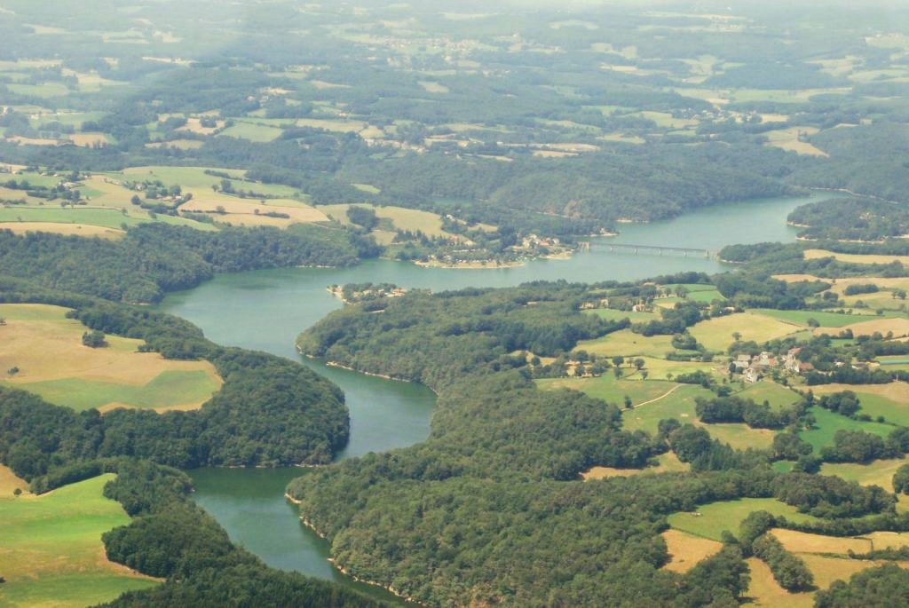 Vue aérienne du camping et du Viaduc