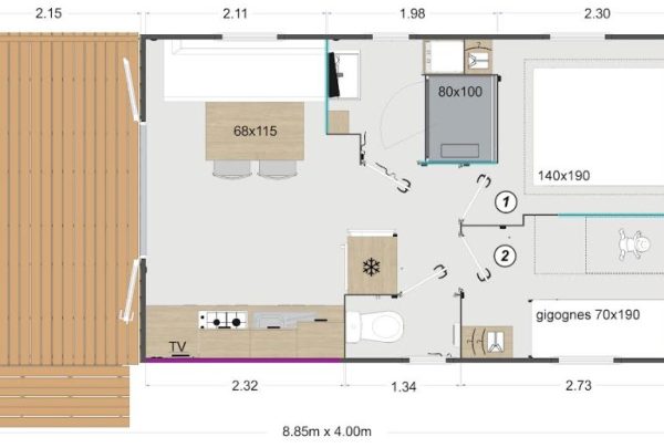 Plan Lodge Lac Premium